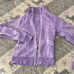 Purple tie dye zip up jacket
